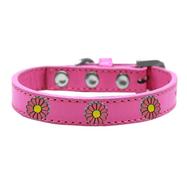 Mirage Pet Products Pink Daisy Widget Dog CollarBright Pink Size 14 631-38 BPK14